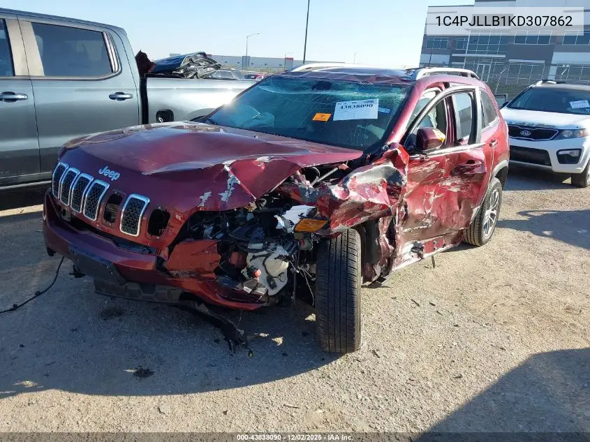 1C4PJLLB1KD307862 2019 Jeep Cherokee Latitude Plus Fwd