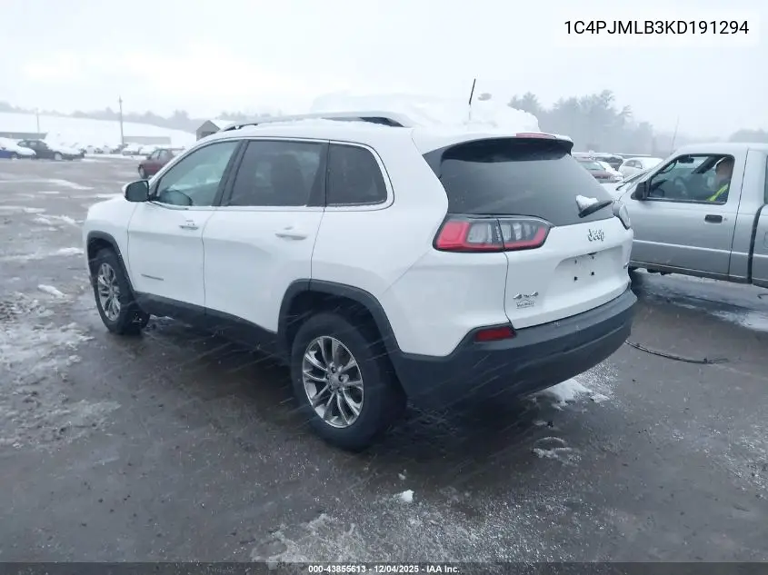 1C4PJMLB3KD191294 2019 Jeep Cherokee Latitude Plus 4X4