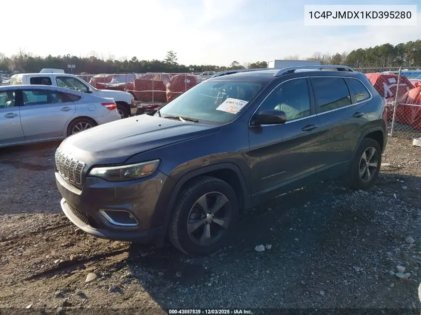 1C4PJMDX1KD395280 2019 Jeep Cherokee Limited 4X4