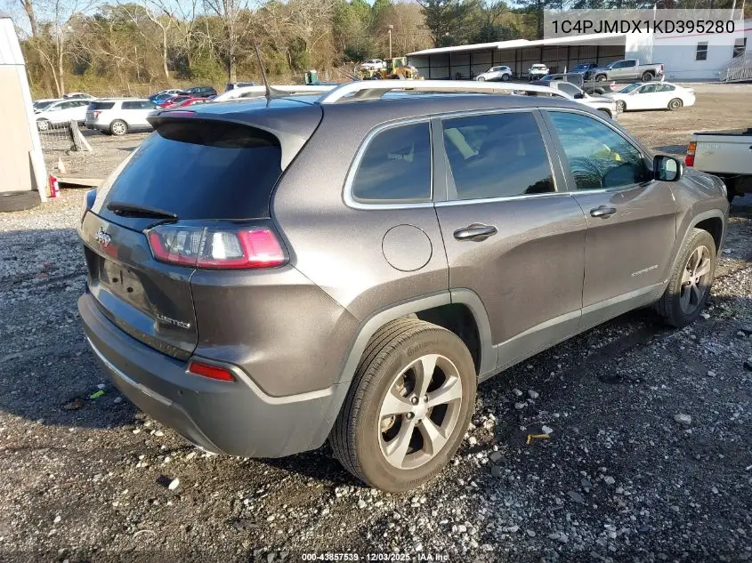 1C4PJMDX1KD395280 2019 Jeep Cherokee Limited 4X4