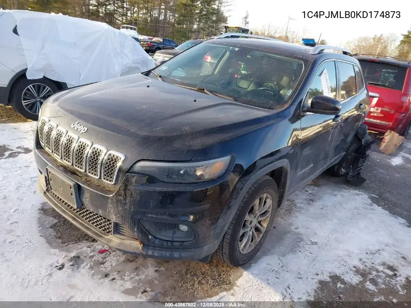 1C4PJMLB0KD174873 2019 Jeep Cherokee Latitude Plus 4X4