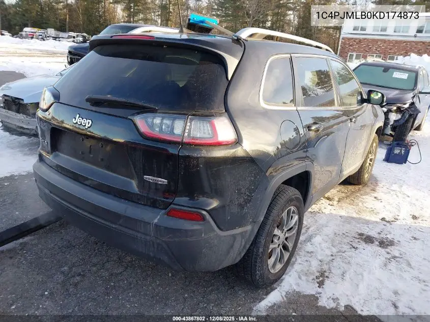 1C4PJMLB0KD174873 2019 Jeep Cherokee Latitude Plus 4X4