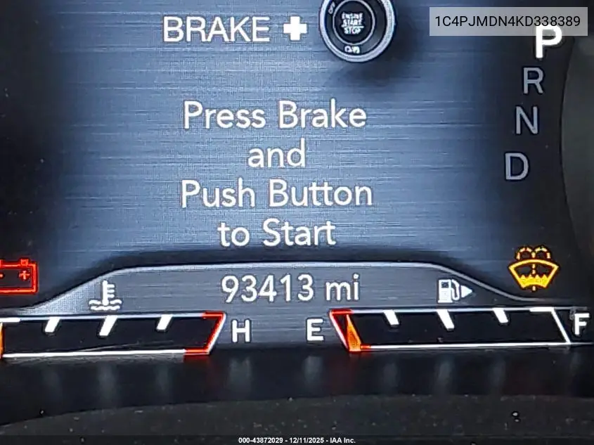1C4PJMDN4KD338389 2019 Jeep Cherokee High Altitude 4X4