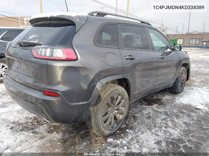 1C4PJMDN4KD338389 2019 Jeep Cherokee High Altitude 4X4