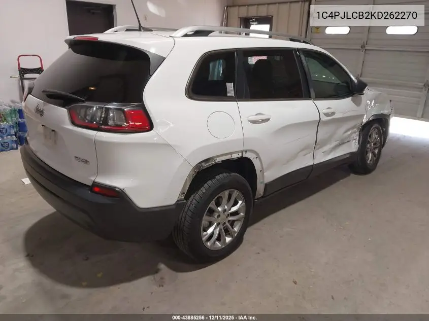 1C4PJLCB2KD262270 2019 Jeep Cherokee Latitude Fwd