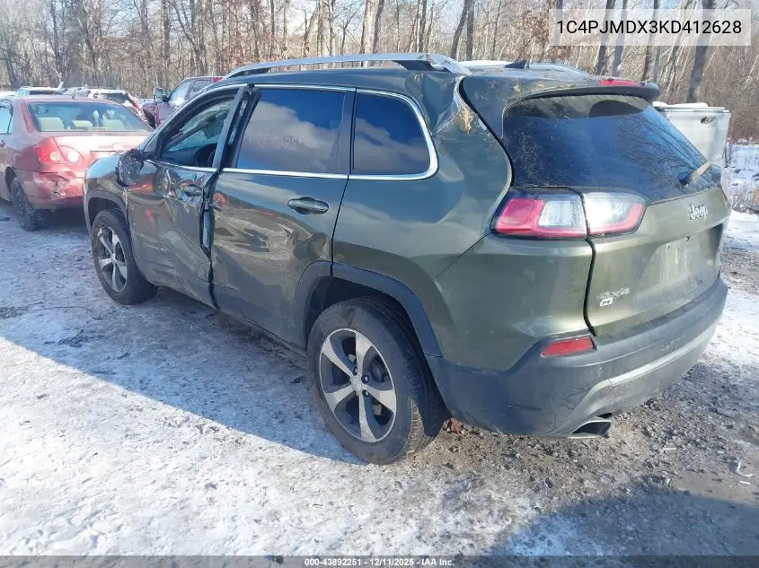 1C4PJMDX3KD412628 2019 Jeep Cherokee Limited 4X4