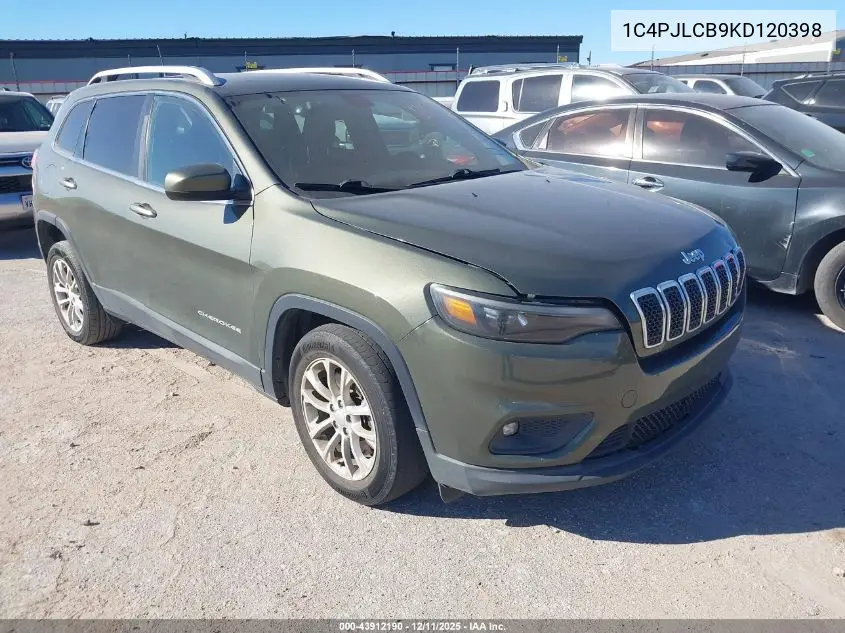 1C4PJLCB9KD120398 2019 Jeep Cherokee Latitude Fwd