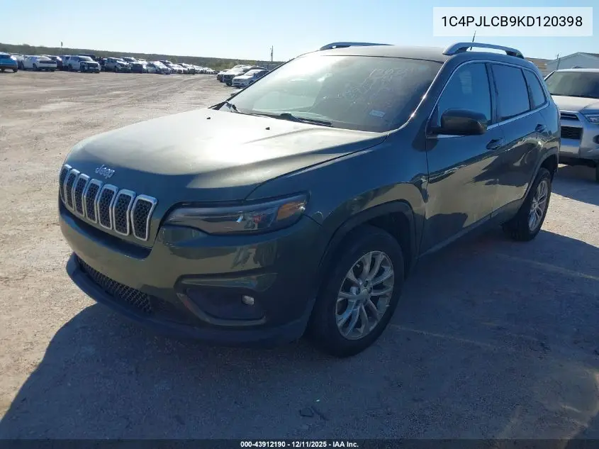 1C4PJLCB9KD120398 2019 Jeep Cherokee Latitude Fwd