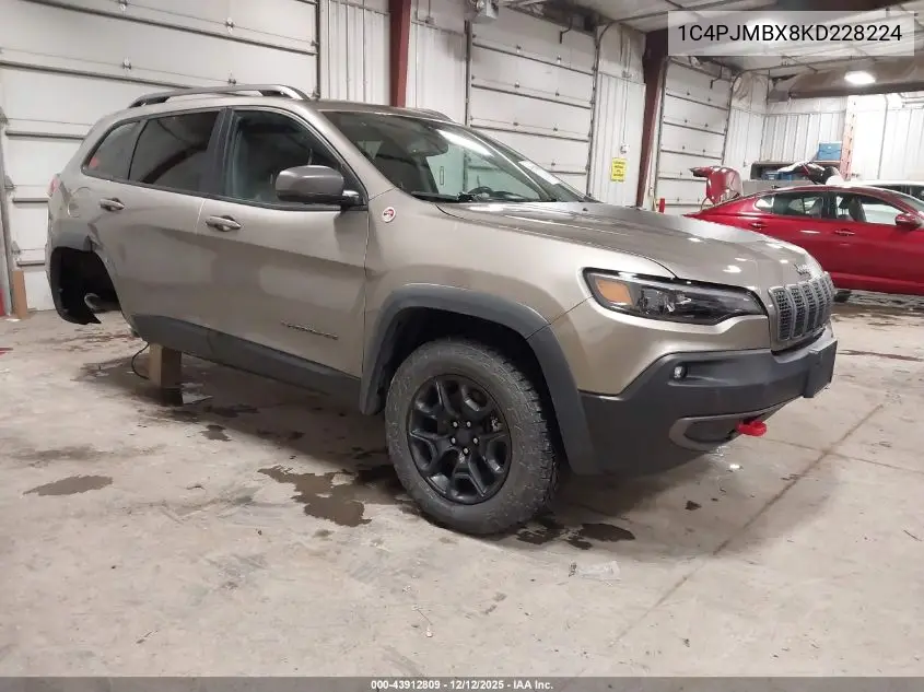 1C4PJMBX8KD228224 2019 Jeep Cherokee Trailhawk Elite 4X4
