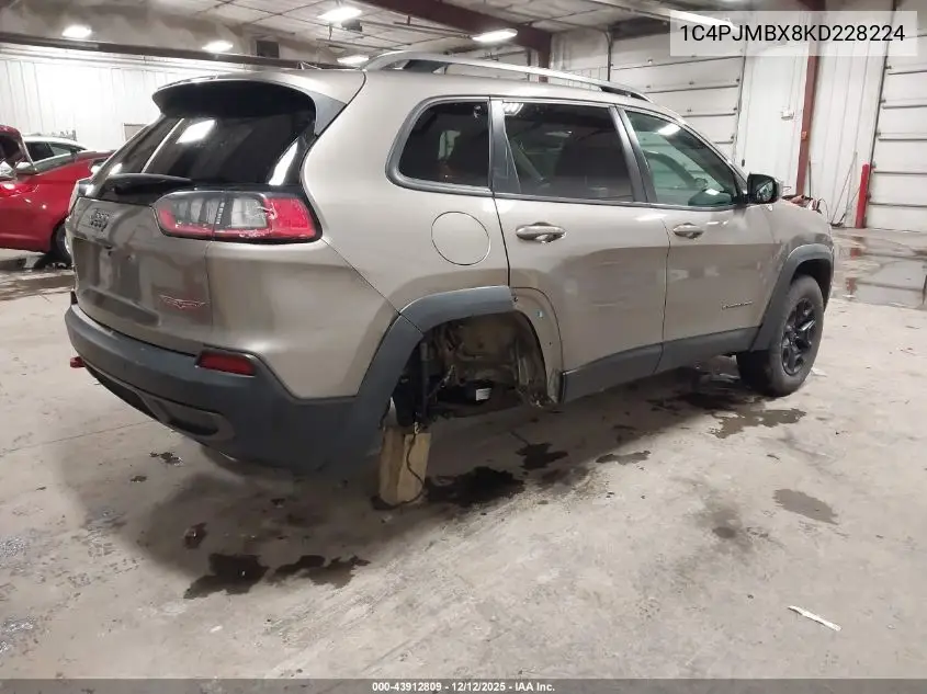 1C4PJMBX8KD228224 2019 Jeep Cherokee Trailhawk Elite 4X4