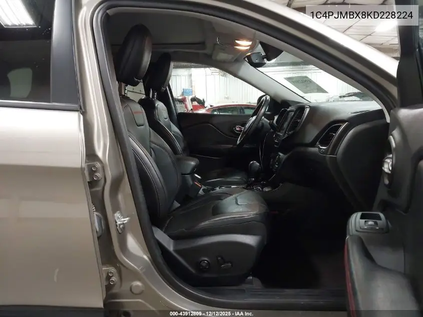 1C4PJMBX8KD228224 2019 Jeep Cherokee Trailhawk Elite 4X4