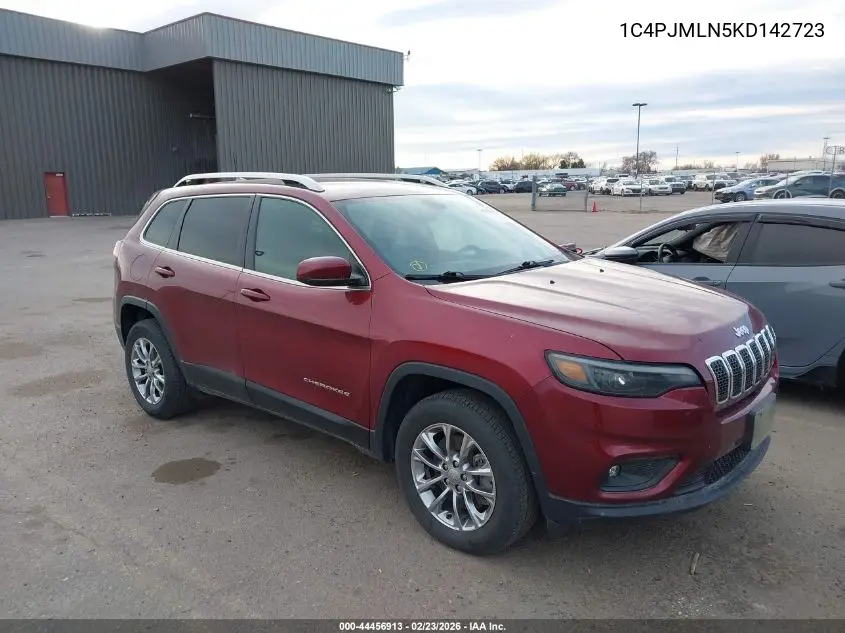 1C4PJMLN5KD142723 2019 Jeep Cherokee Latitude Plus 4X4