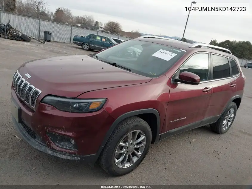 1C4PJMLN5KD142723 2019 Jeep Cherokee Latitude Plus 4X4