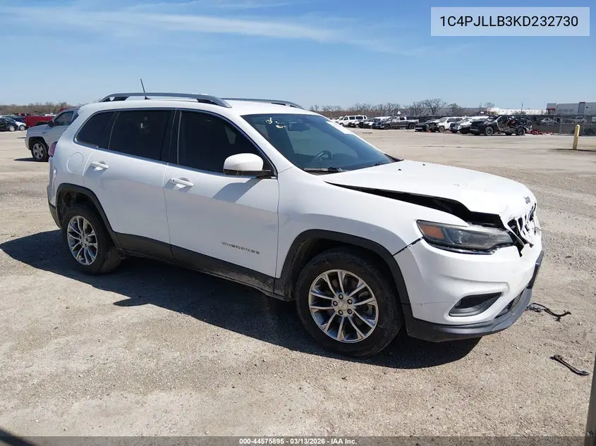 1C4PJLLB3KD232730 2019 Jeep Cherokee Latitude Plus Fwd