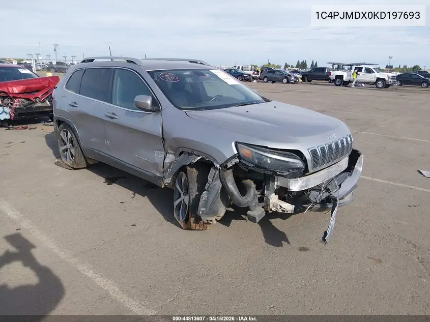 1C4PJMDX0KD197693 2019 Jeep Cherokee Limited 4X4