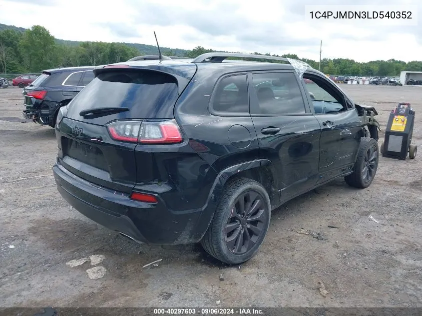 2020 Jeep Cherokee High Altitude 4X4 VIN: 1C4PJMDN3LD540352 Lot: 40297603