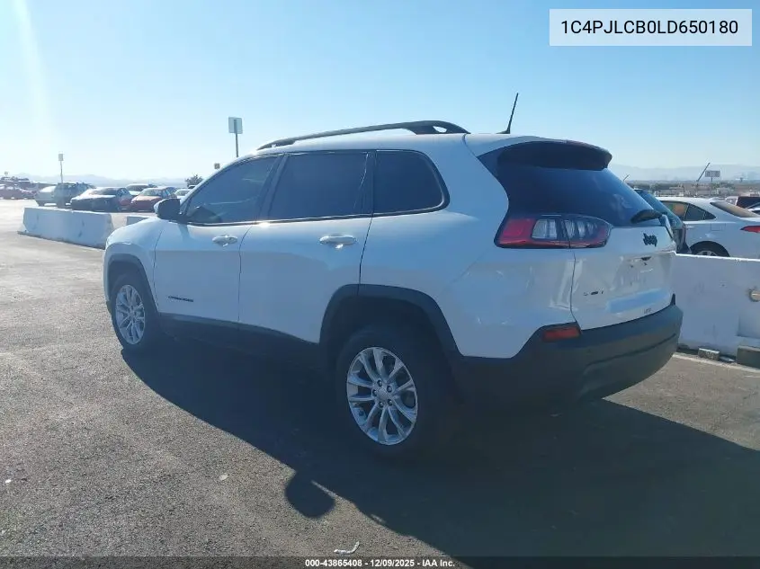 1C4PJLCB0LD650180 2020 Jeep Cherokee Latitude Fwd