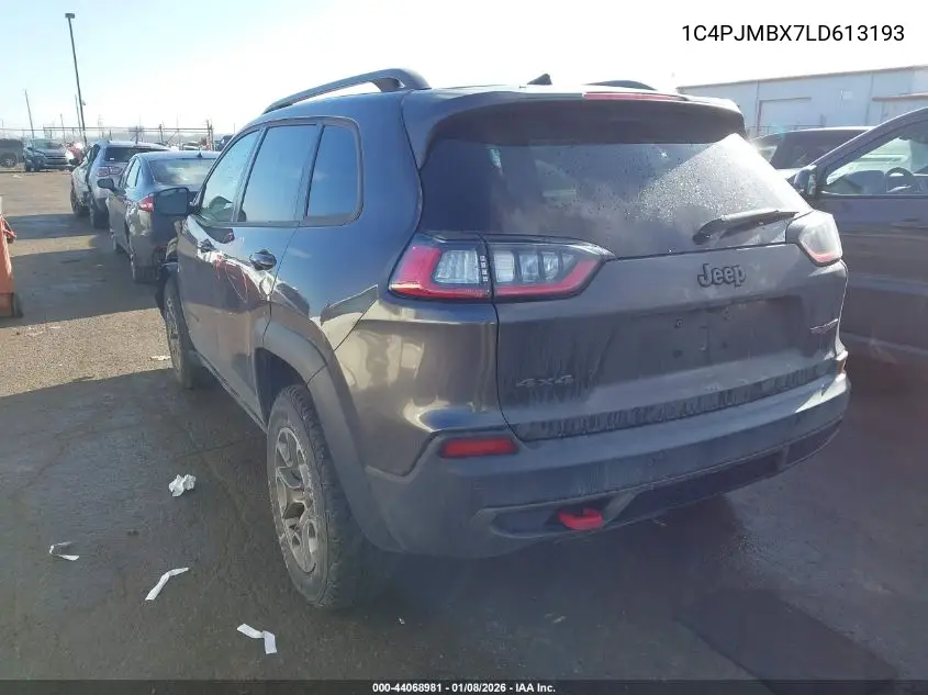 1C4PJMBX7LD613193 2020 Jeep Cherokee Trailhawk 4X4