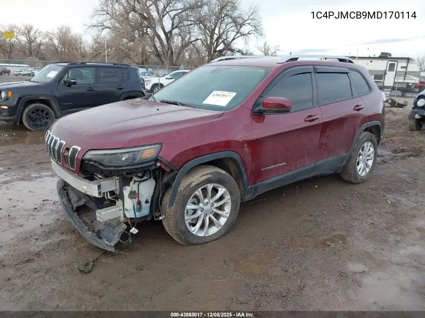1C4PJMCB9MD170114 2021 Jeep Cherokee Latitude 4X4