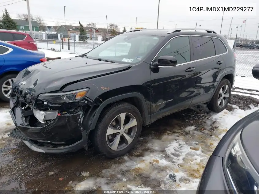 1C4PJMDX1MD229277 2021 Jeep Cherokee Limited 4X4