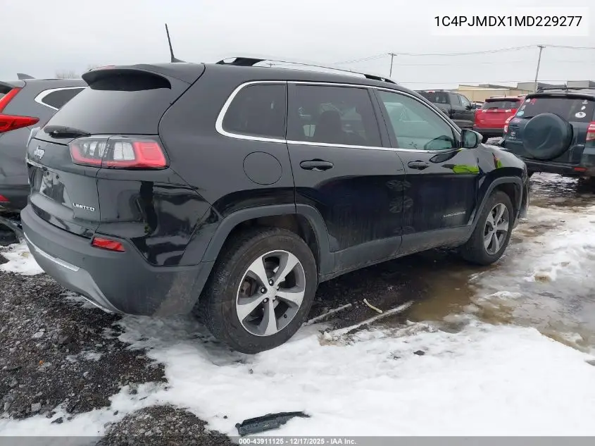 1C4PJMDX1MD229277 2021 Jeep Cherokee Limited 4X4