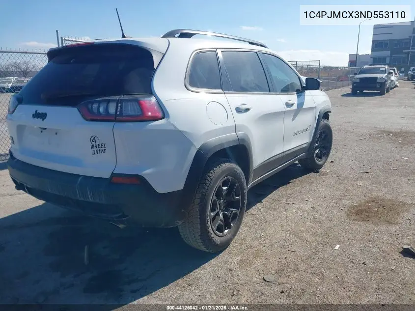1C4PJMCX3ND553110 2022 Jeep Cherokee X 4X4