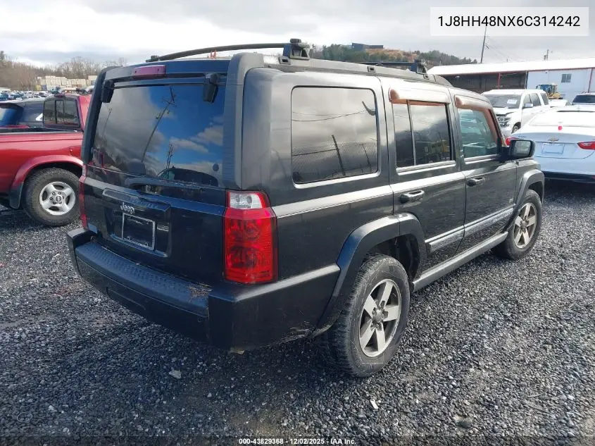 1J8HH48NX6C314242 2006 Jeep Commander