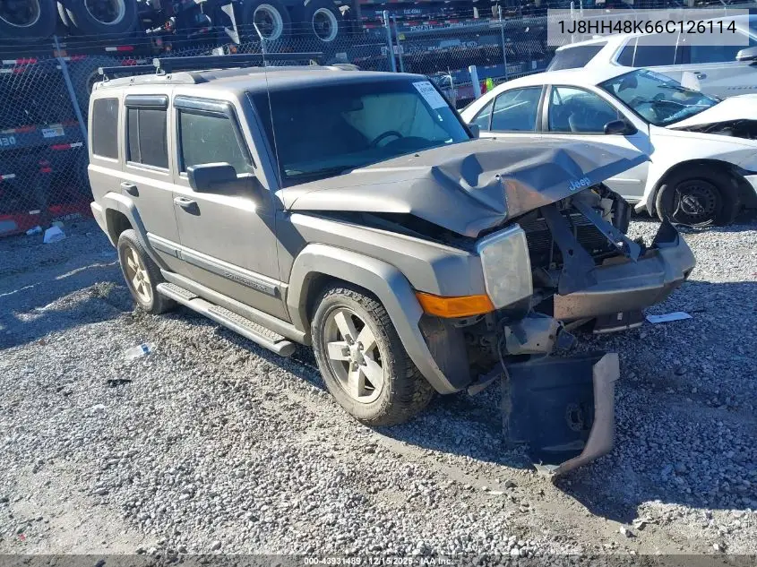 1J8HH48K66C126114 2006 Jeep Commander