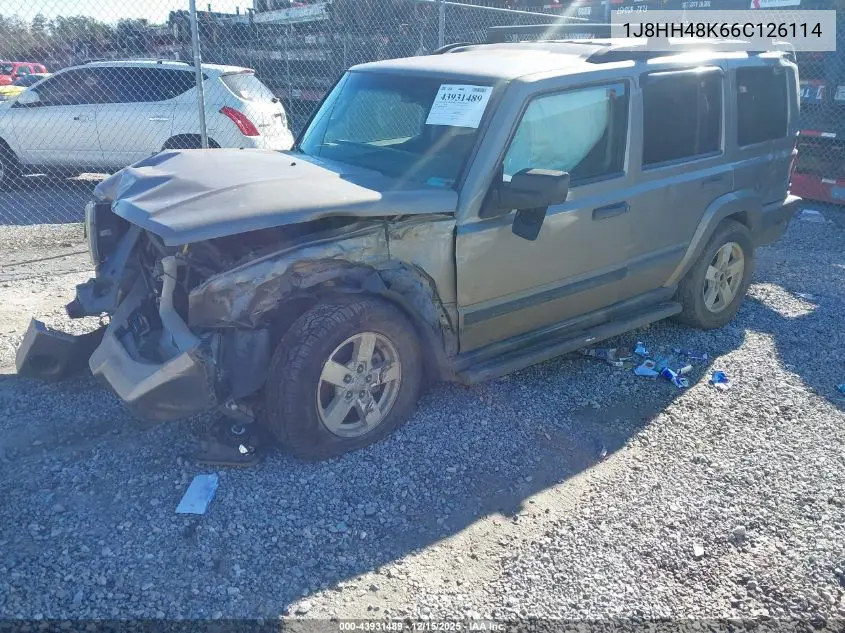 1J8HH48K66C126114 2006 Jeep Commander
