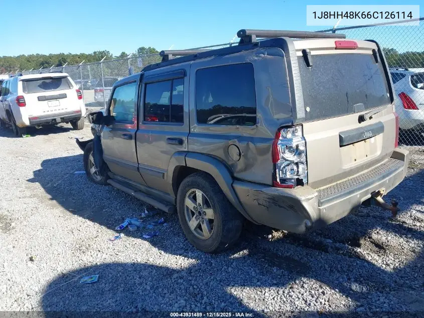 1J8HH48K66C126114 2006 Jeep Commander