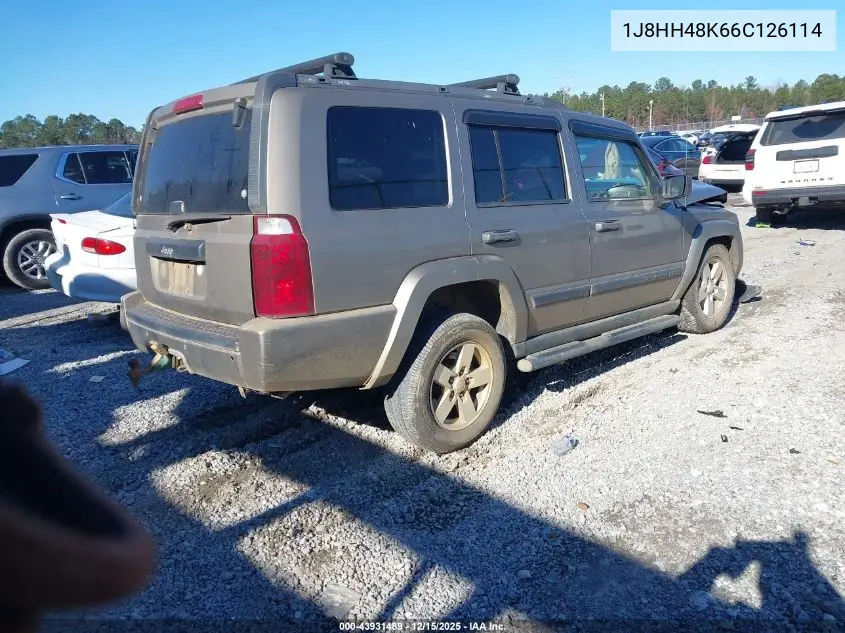 1J8HH48K66C126114 2006 Jeep Commander