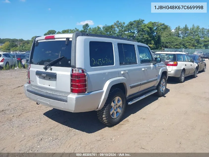 1J8HG48K67C669998 2007 Jeep Commander Sport