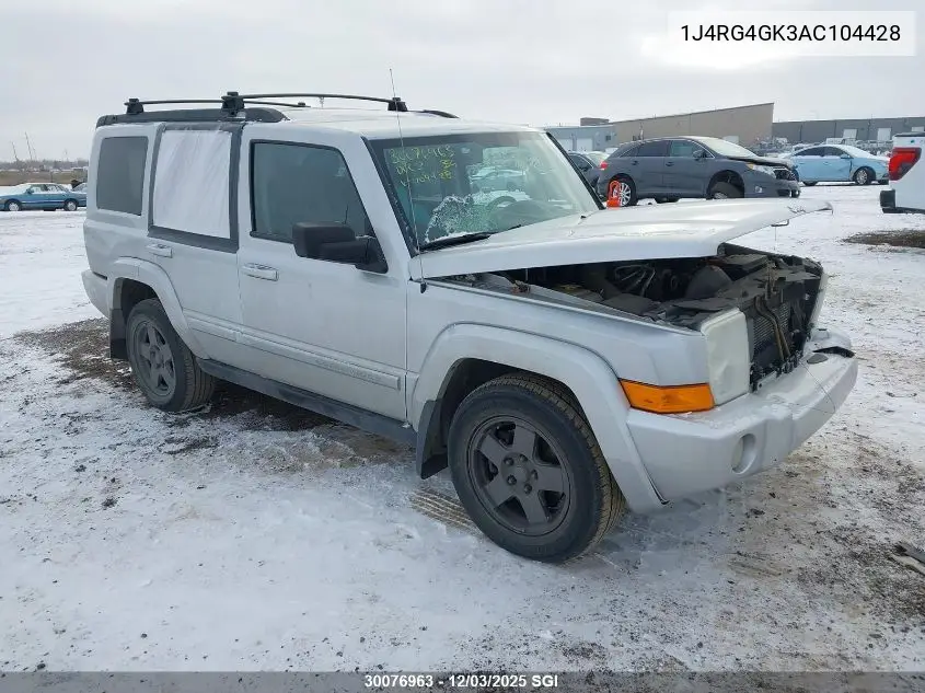 1J4RG4GK3AC104428 2010 Jeep Commander Sport
