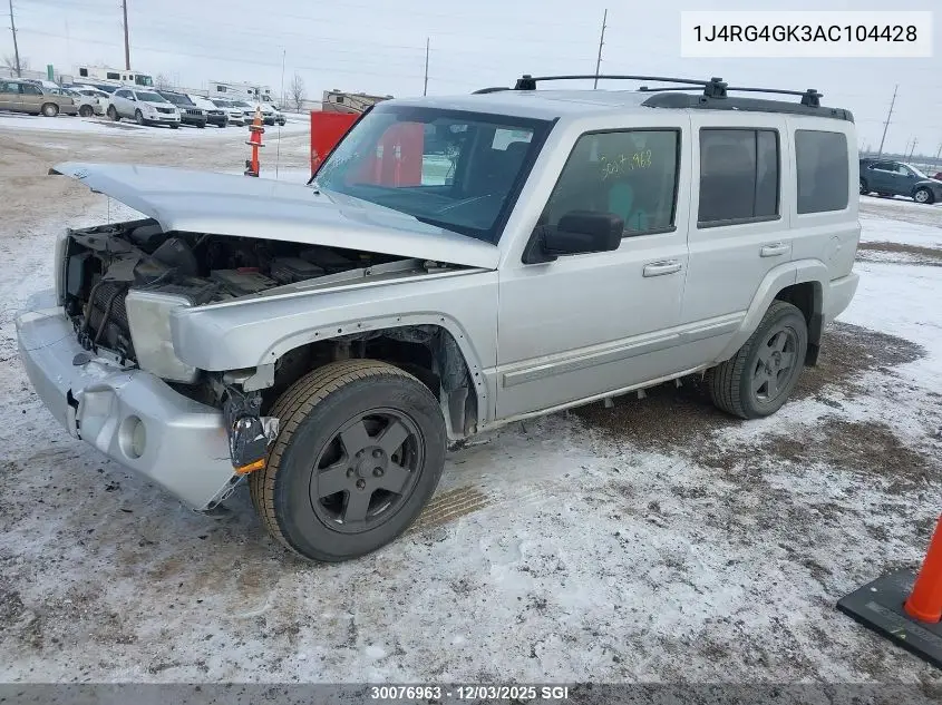 1J4RG4GK3AC104428 2010 Jeep Commander Sport