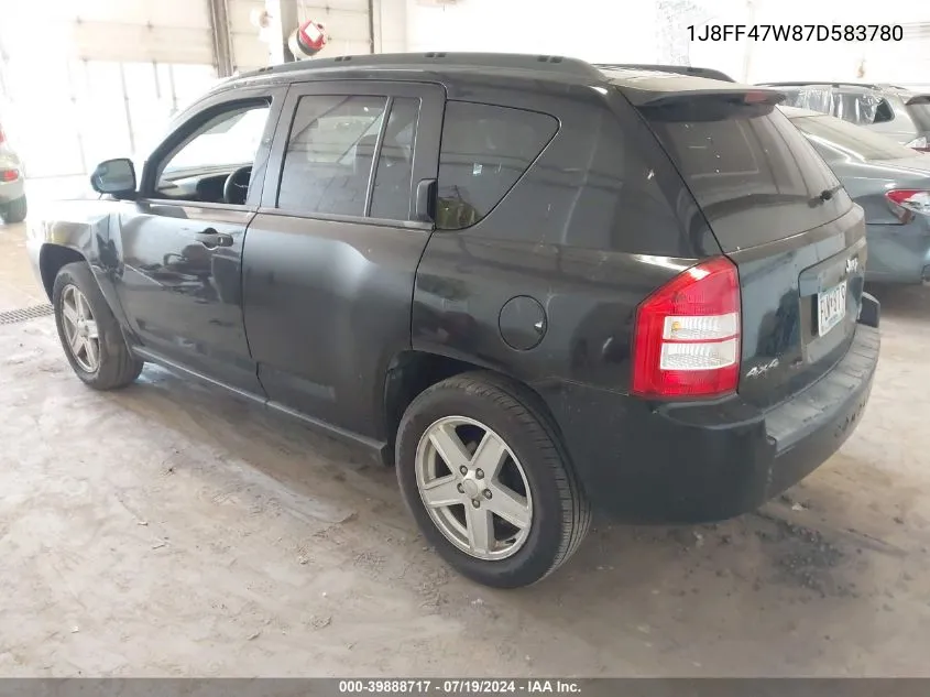 1J8FF47W87D583780 2007 Jeep Compass Sport