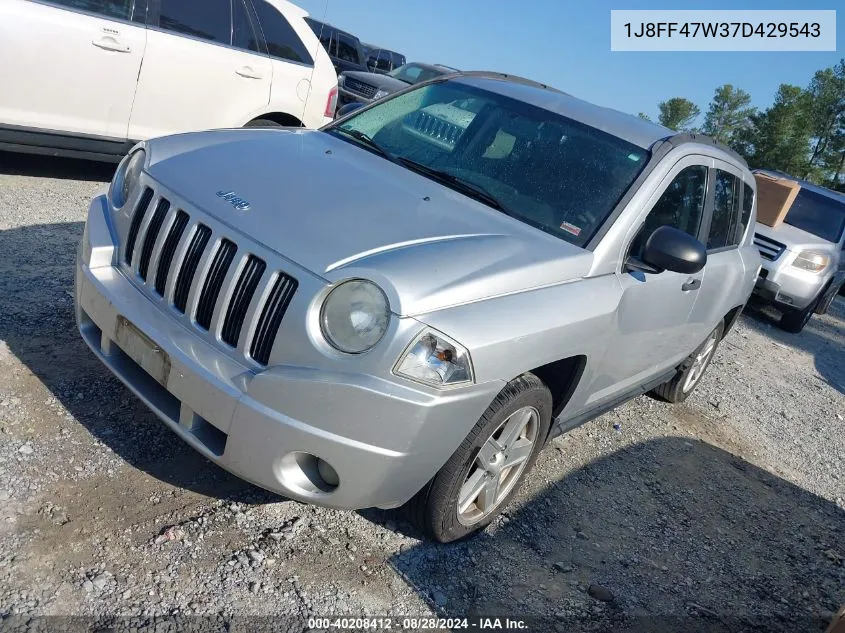 1J8FF47W37D429543 2007 Jeep Compass Sport