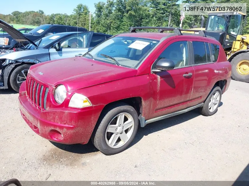 2007 Jeep Compass VIN: 1J8FF47W57D378062 Lot: 40262988