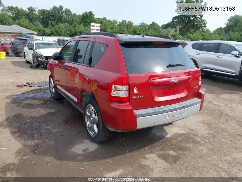 1J8FF57W18D613158 2008 Jeep Compass Limited