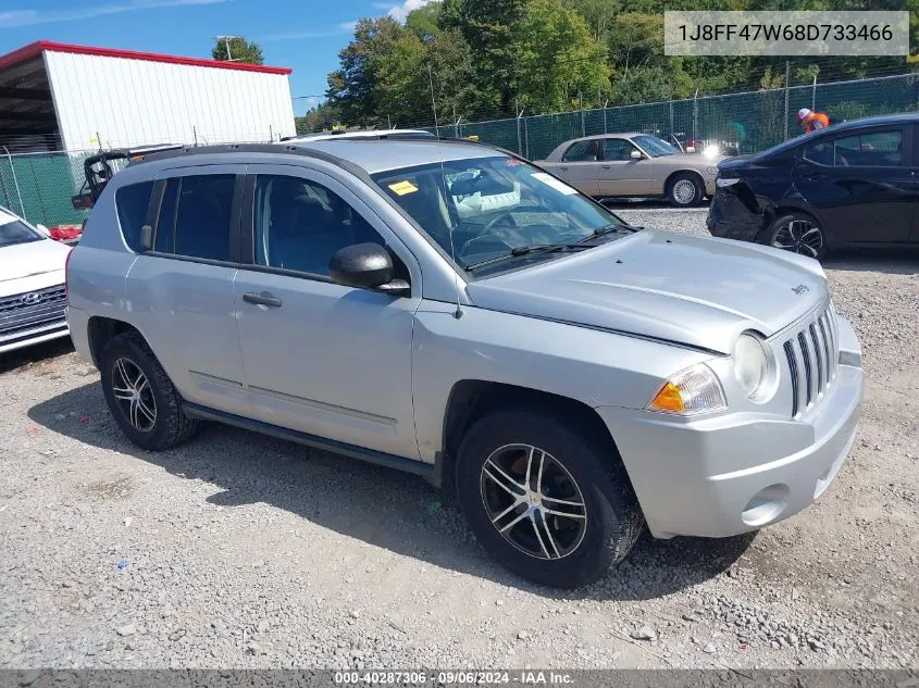 2008 Jeep Compass Sport VIN: 1J8FF47W68D733466 Lot: 40287306