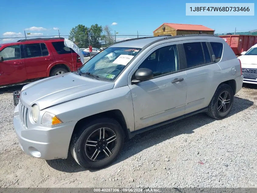 2008 Jeep Compass Sport VIN: 1J8FF47W68D733466 Lot: 40287306