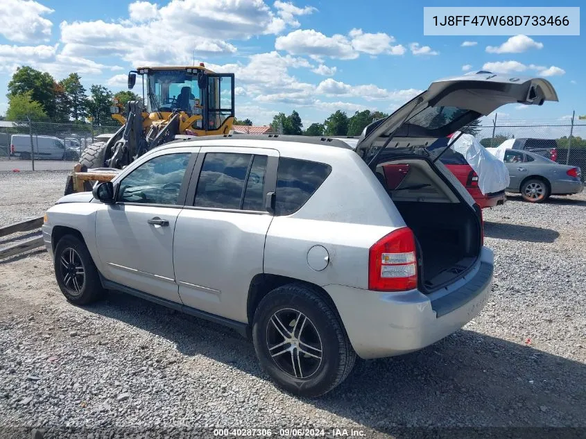 2008 Jeep Compass Sport VIN: 1J8FF47W68D733466 Lot: 40287306