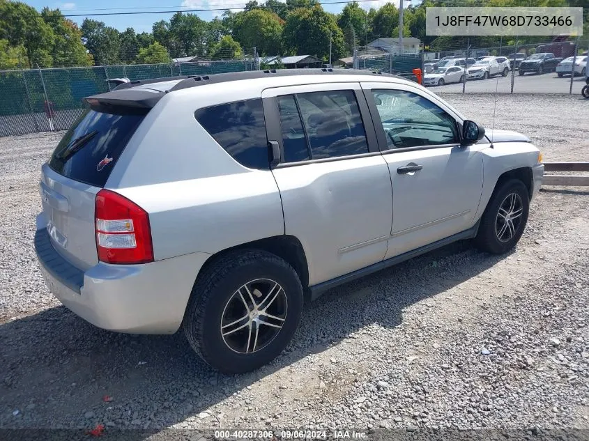 2008 Jeep Compass Sport VIN: 1J8FF47W68D733466 Lot: 40287306