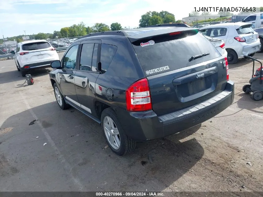 2010 Jeep Compass Sport VIN: 1J4NT1FA1AD676643 Lot: 40270966