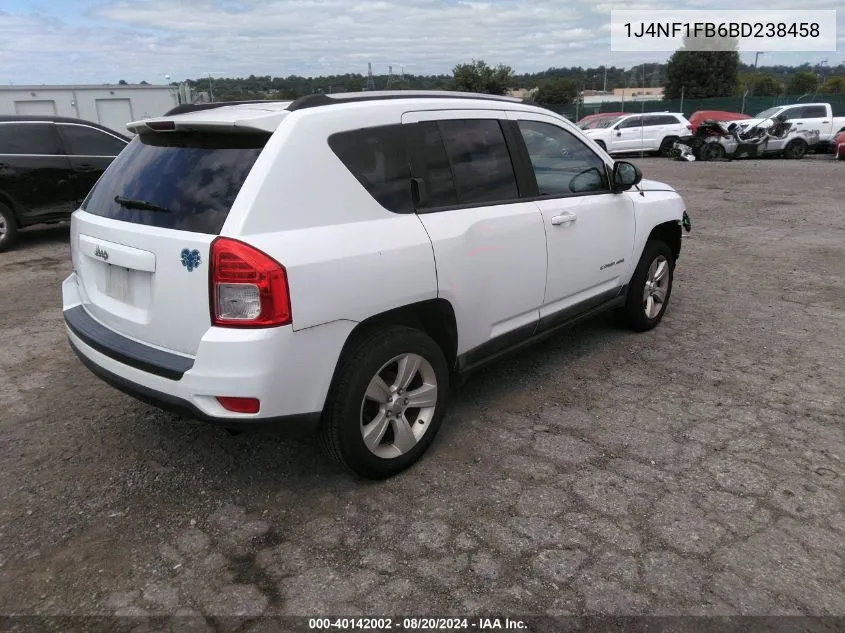 2011 Jeep Compass VIN: 1J4NF1FB6BD238458 Lot: 40142002