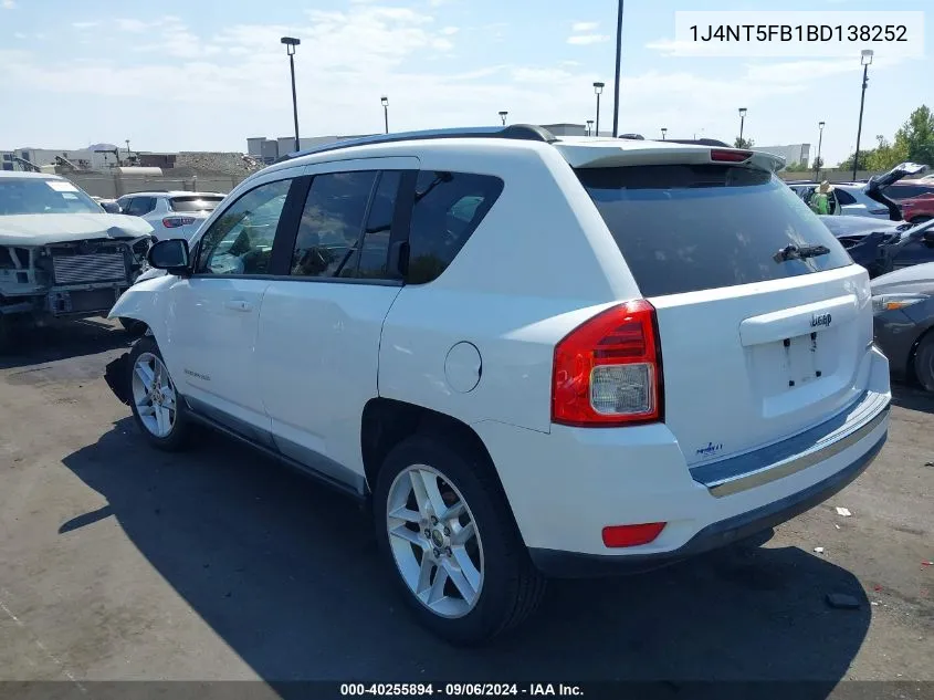 1J4NT5FB1BD138252 2011 Jeep Compass Limited