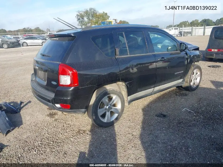 1J4NT1FA0BD139022 2011 Jeep Compass