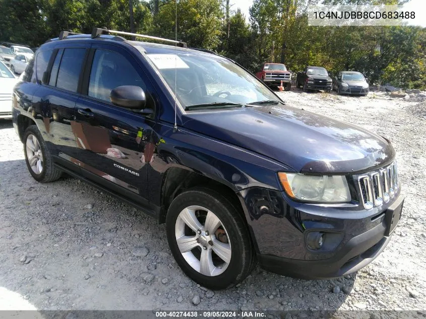 2012 Jeep Compass Sport VIN: 1C4NJDBB8CD683488 Lot: 40274438