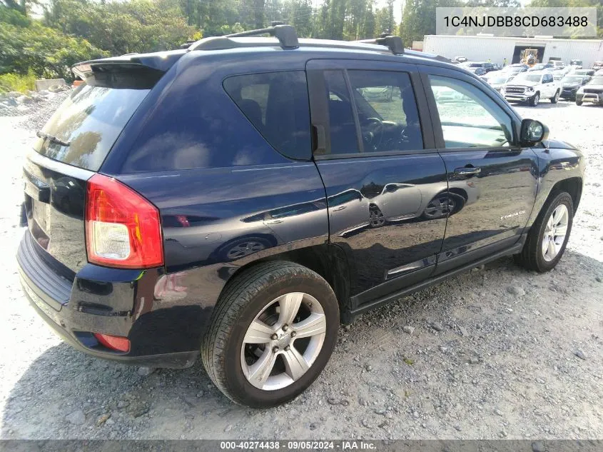 2012 Jeep Compass Sport VIN: 1C4NJDBB8CD683488 Lot: 40274438