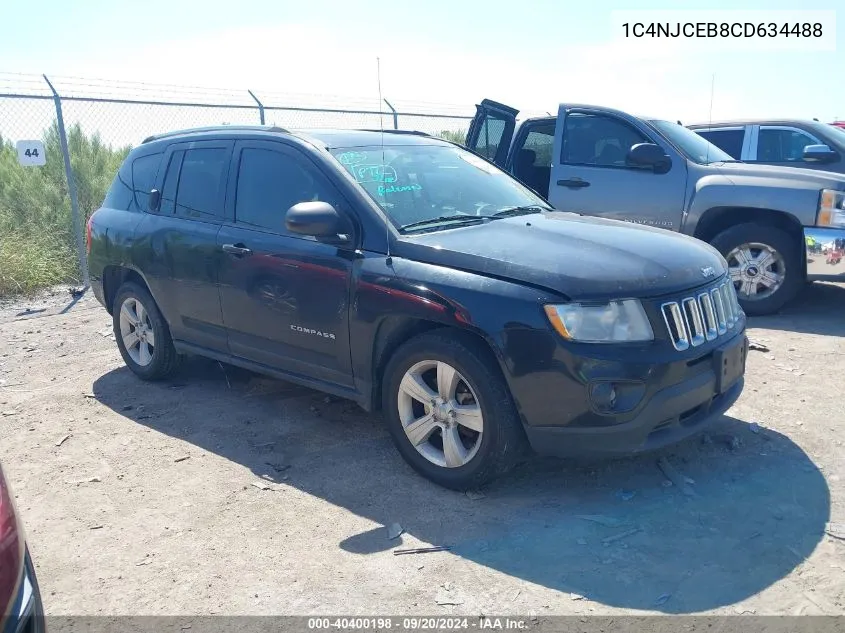 2012 Jeep Compass Latitude VIN: 1C4NJCEB8CD634488 Lot: 40400198