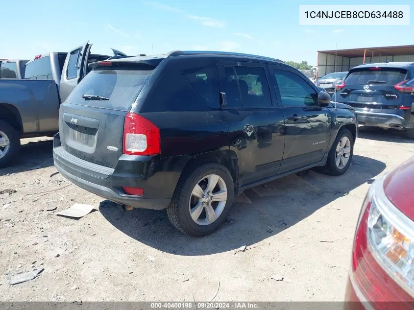 2012 Jeep Compass Latitude VIN: 1C4NJCEB8CD634488 Lot: 40400198